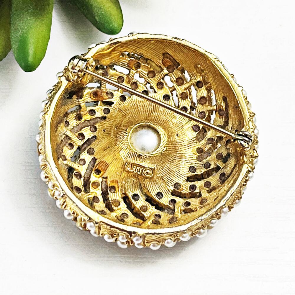 ART Arthur Pepper Vintage Pearl Brooch Pin - Picture 6 of 7